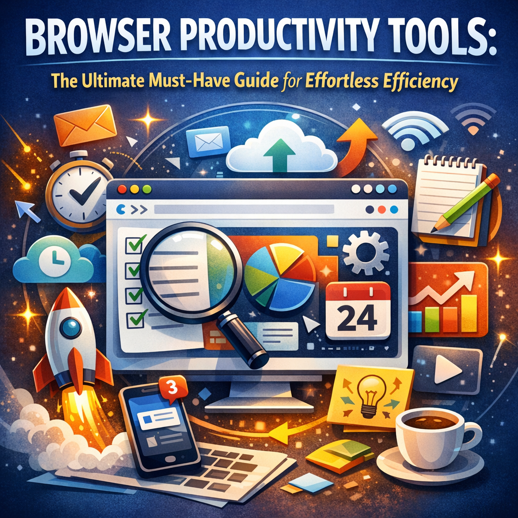 Illustration of Browser Productivity Tools: The Ultimate Must-Have Guide for Effortless Efficiency