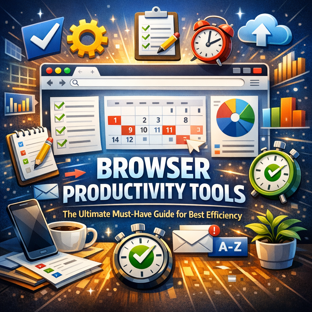 Illustration of Browser Productivity Tools: The Ultimate Must-Have Guide for Best Efficiency