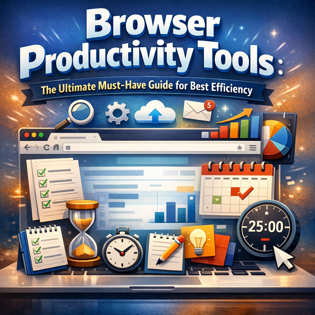 Illustration of Browser Productivity Tools: The Ultimate Must-Have Guide for Best Efficiency