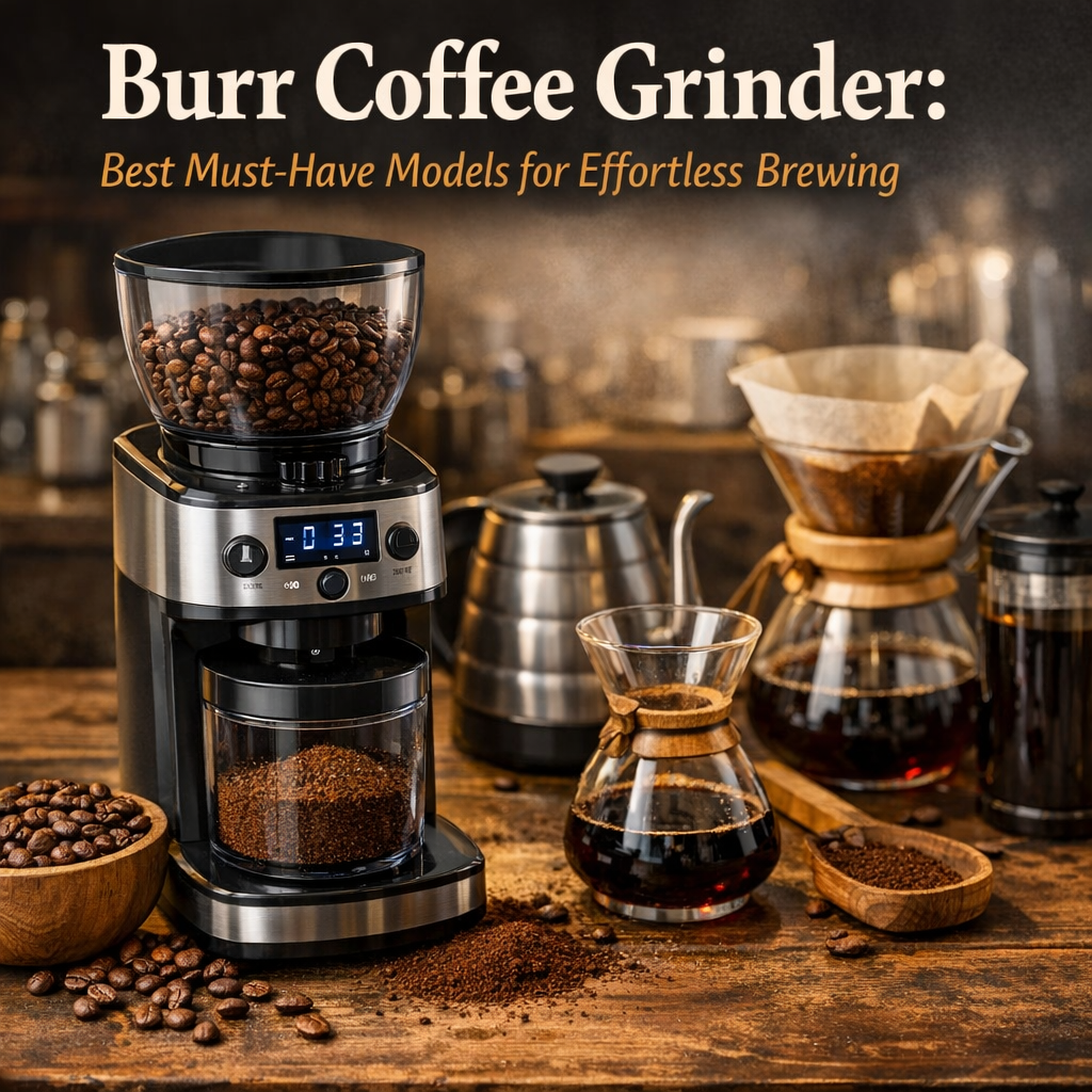 Illustration of Burr Coffee Grinder: Best Must-Have Models for Effortless Brewing