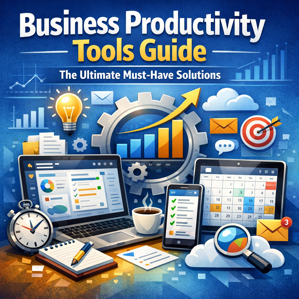 Illustration of Business Productivity Tools Guide: The Ultimate Must-Have Solutions
