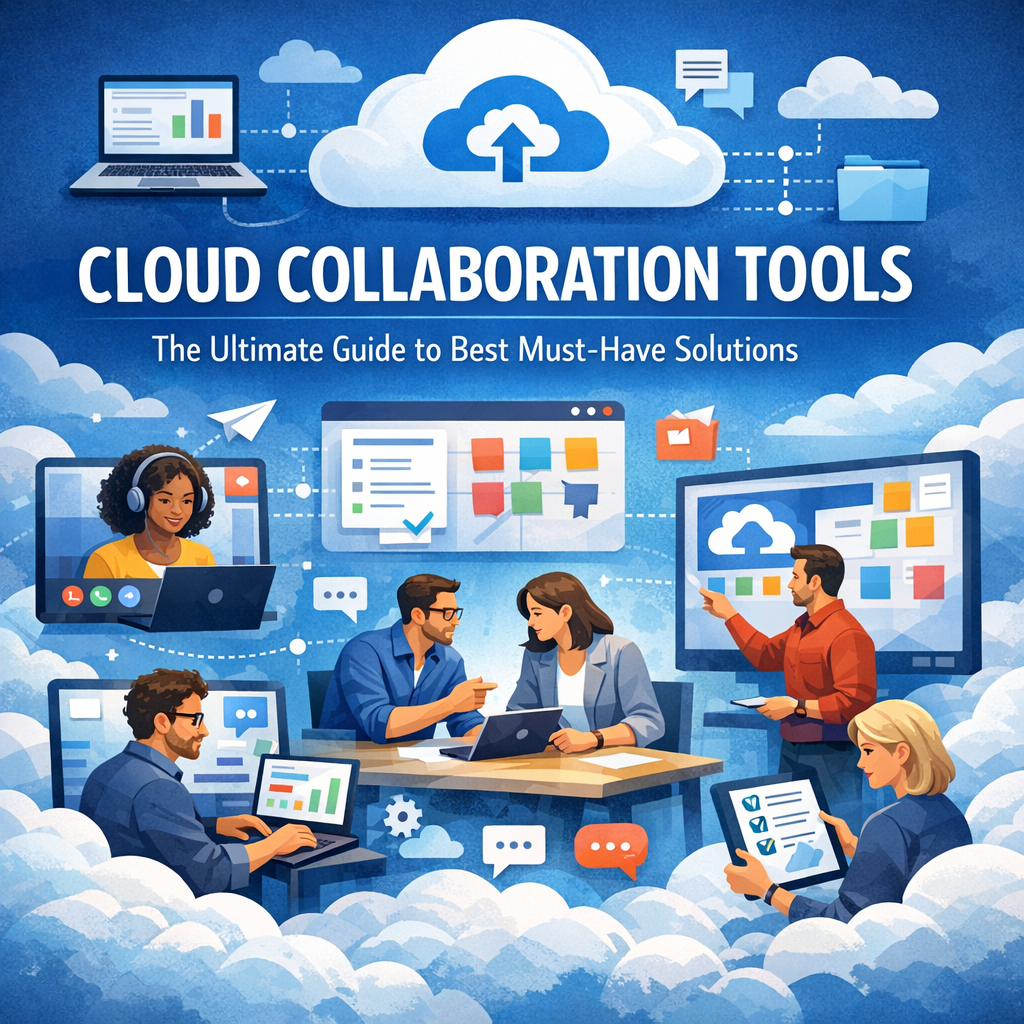 Illustration of Cloud Collaboration Tools: The Ultimate Guide to Best Must-Have Solutions