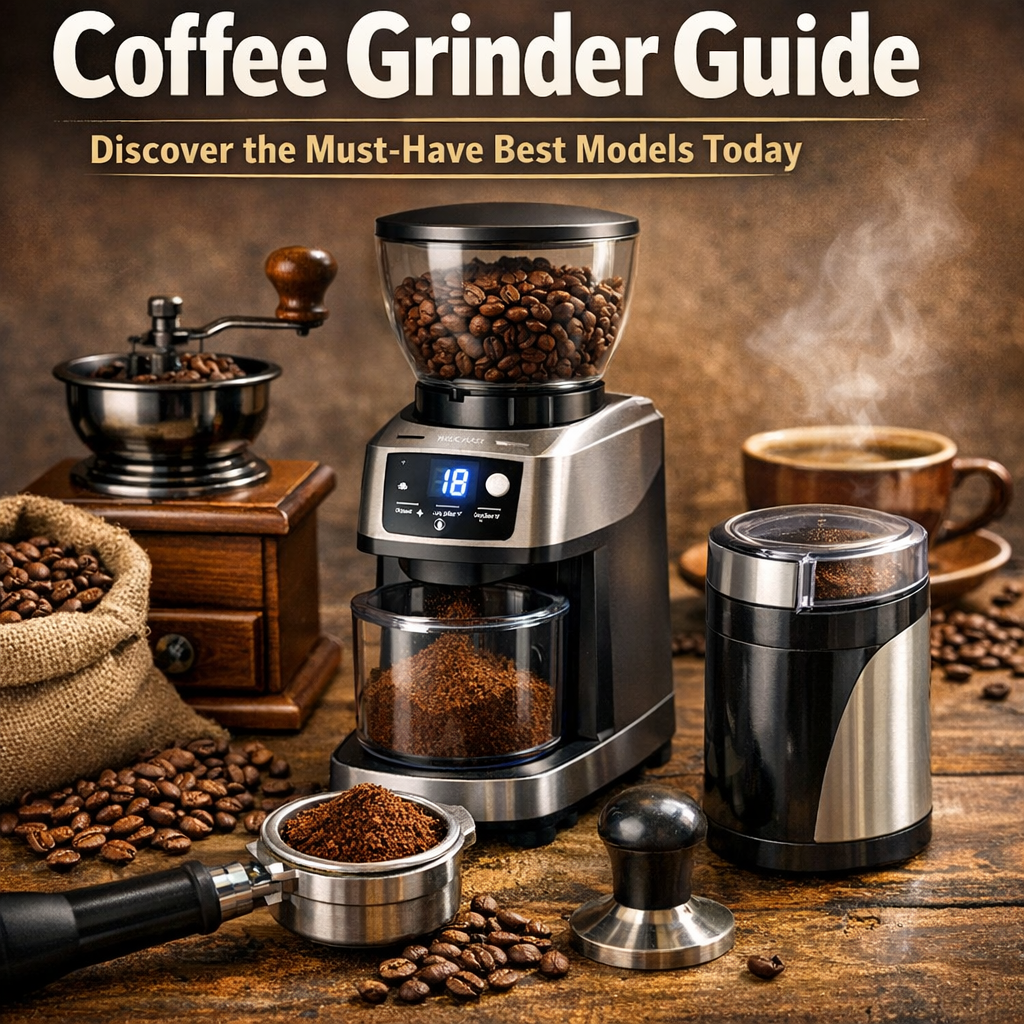 Illustration of Coffee Grinder Guide: Discover the Must-Have Best Models Today