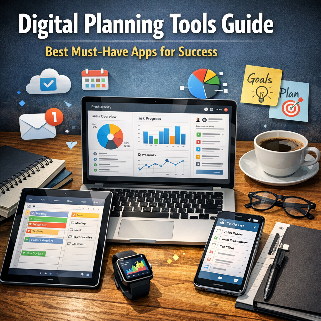 Illustration of Digital Planning Tools Guide: Best Must-Have Apps for Success