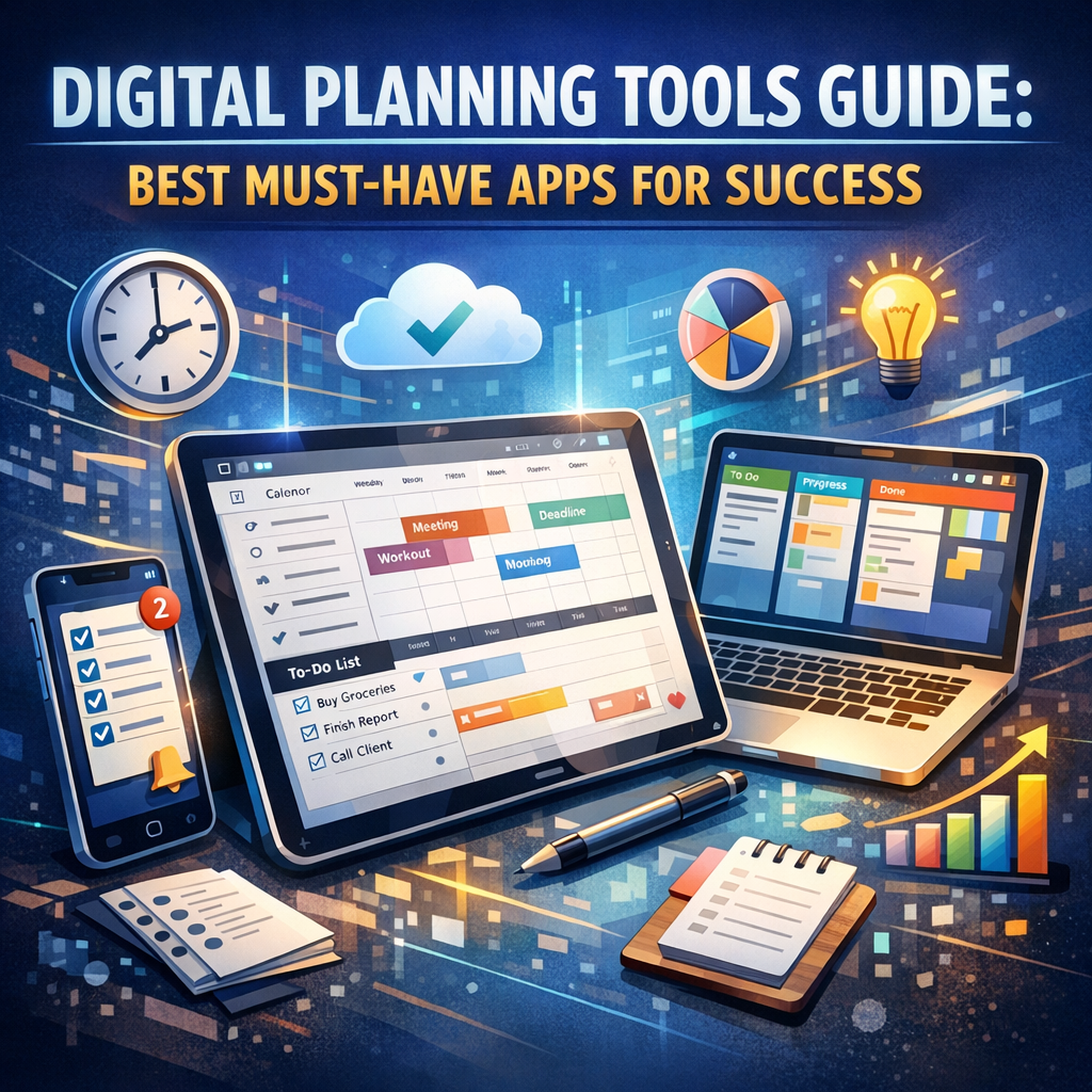 Illustration of Digital Planning Tools Guide: Best Must-Have Apps for Success