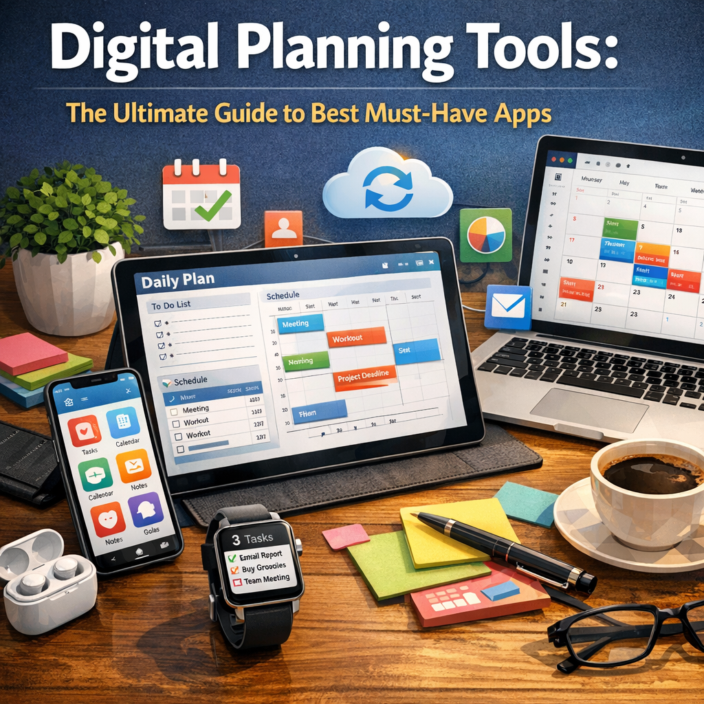 Illustration of Digital Planning Tools: The Ultimate Guide to Best Must-Have Apps