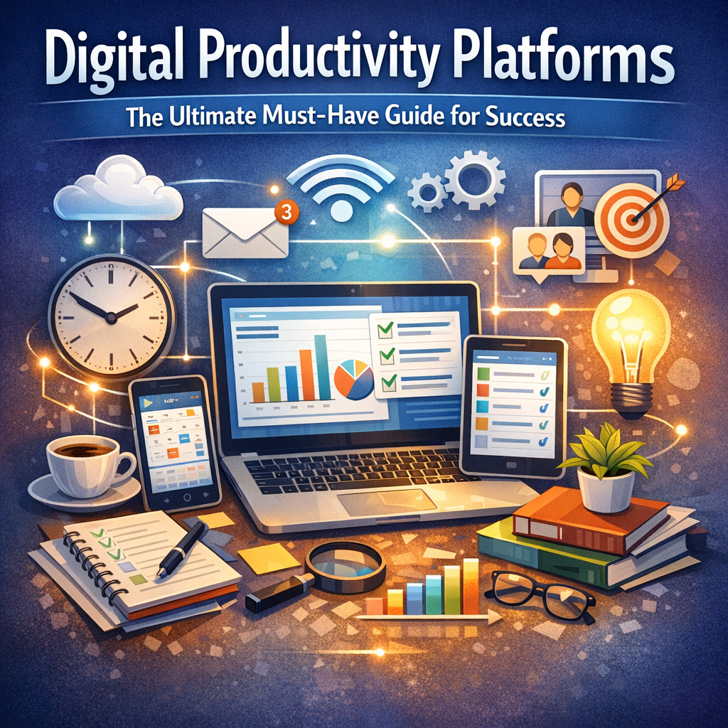 Illustration of Digital Productivity Platforms: The Ultimate Must-Have Guide for Success