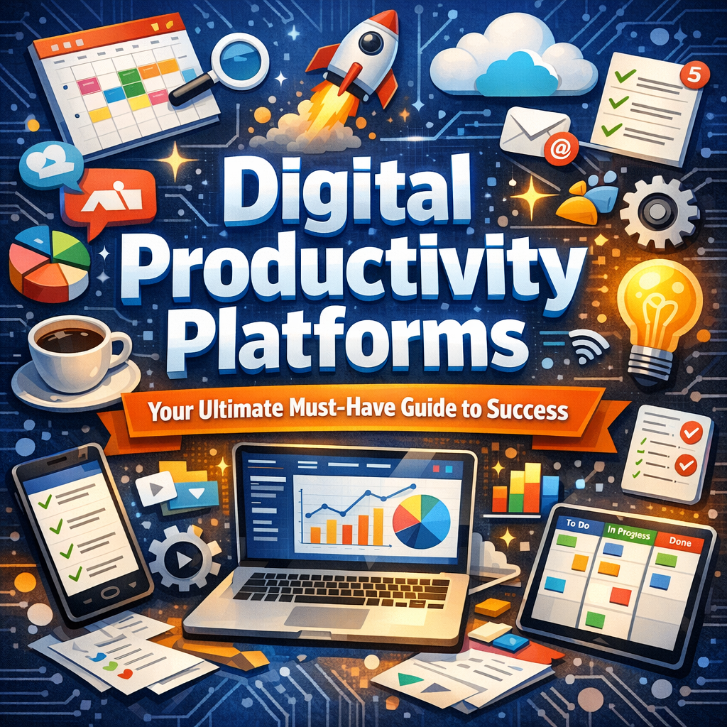 Illustration of Digital Productivity Platforms: Your Ultimate Must-Have Guide to Success
