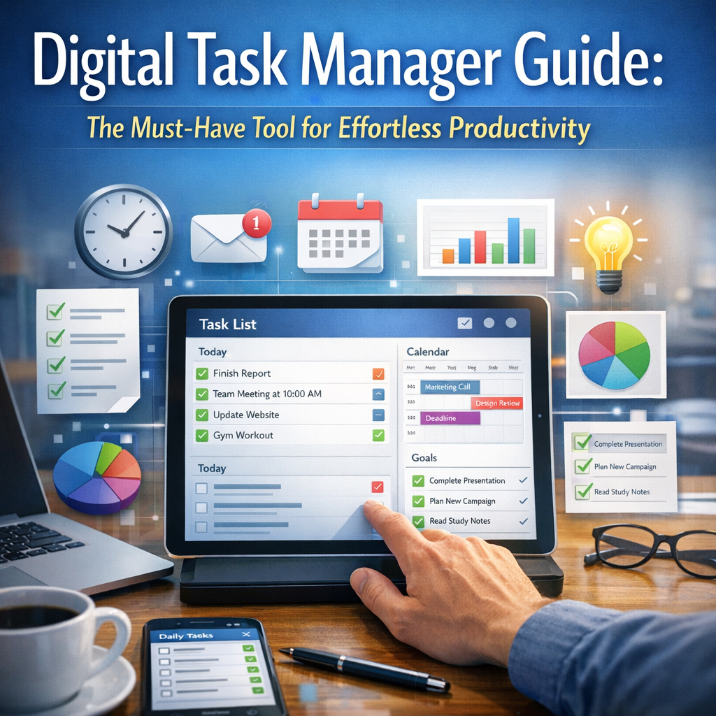 Illustration of Digital Task Manager Guide: The Must-Have Tool for Effortless Productivity