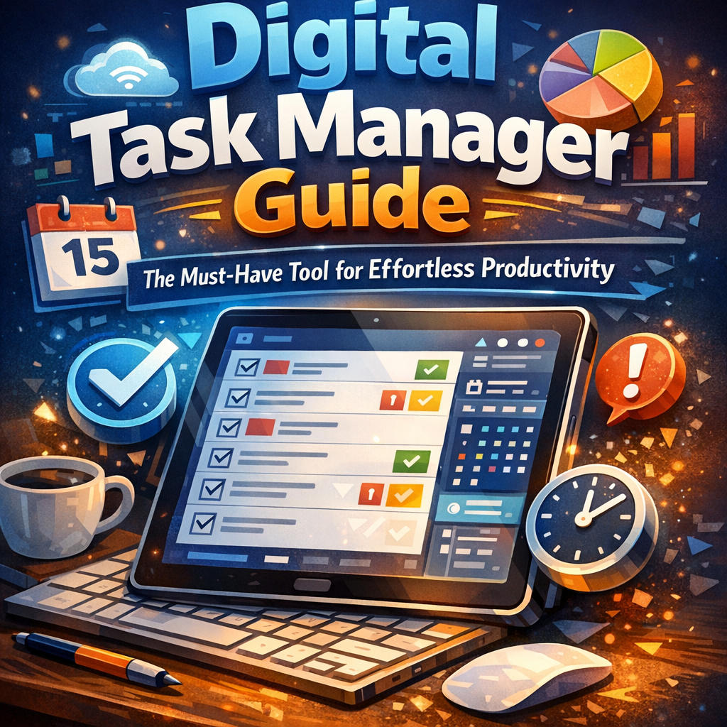 Illustration of Digital Task Manager Guide: The Must-Have Tool for Effortless Productivity