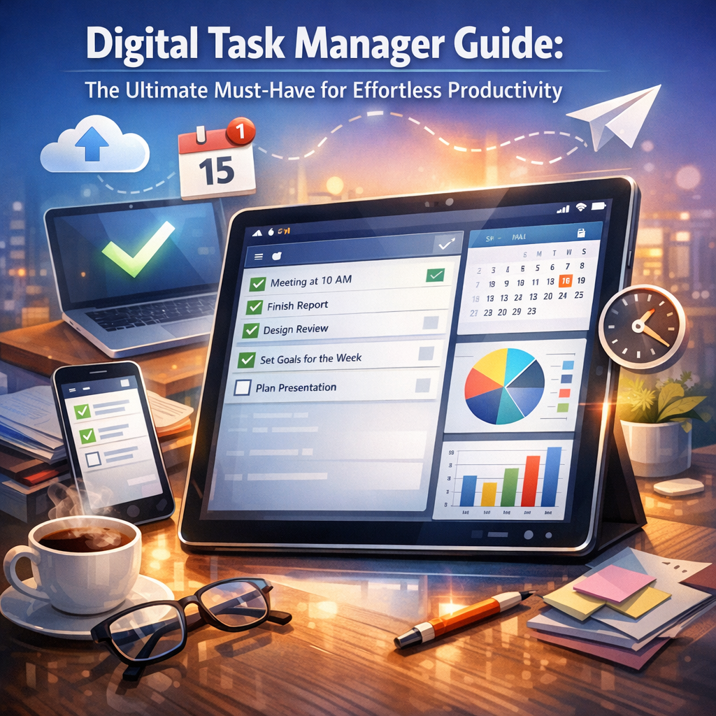 Illustration of Digital Task Manager Guide: The Ultimate Must-Have for Effortless Productivity