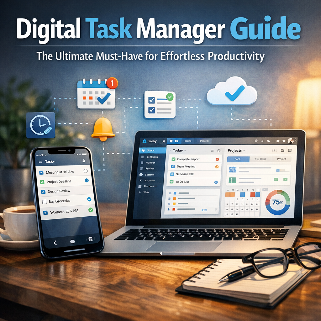 Illustration of Digital Task Manager Guide: The Ultimate Must-Have for Effortless Productivity