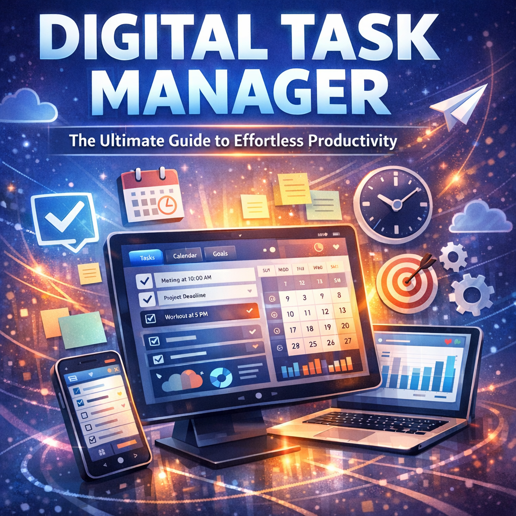Illustration of Digital Task Manager: The Ultimate Guide to Effortless Productivity