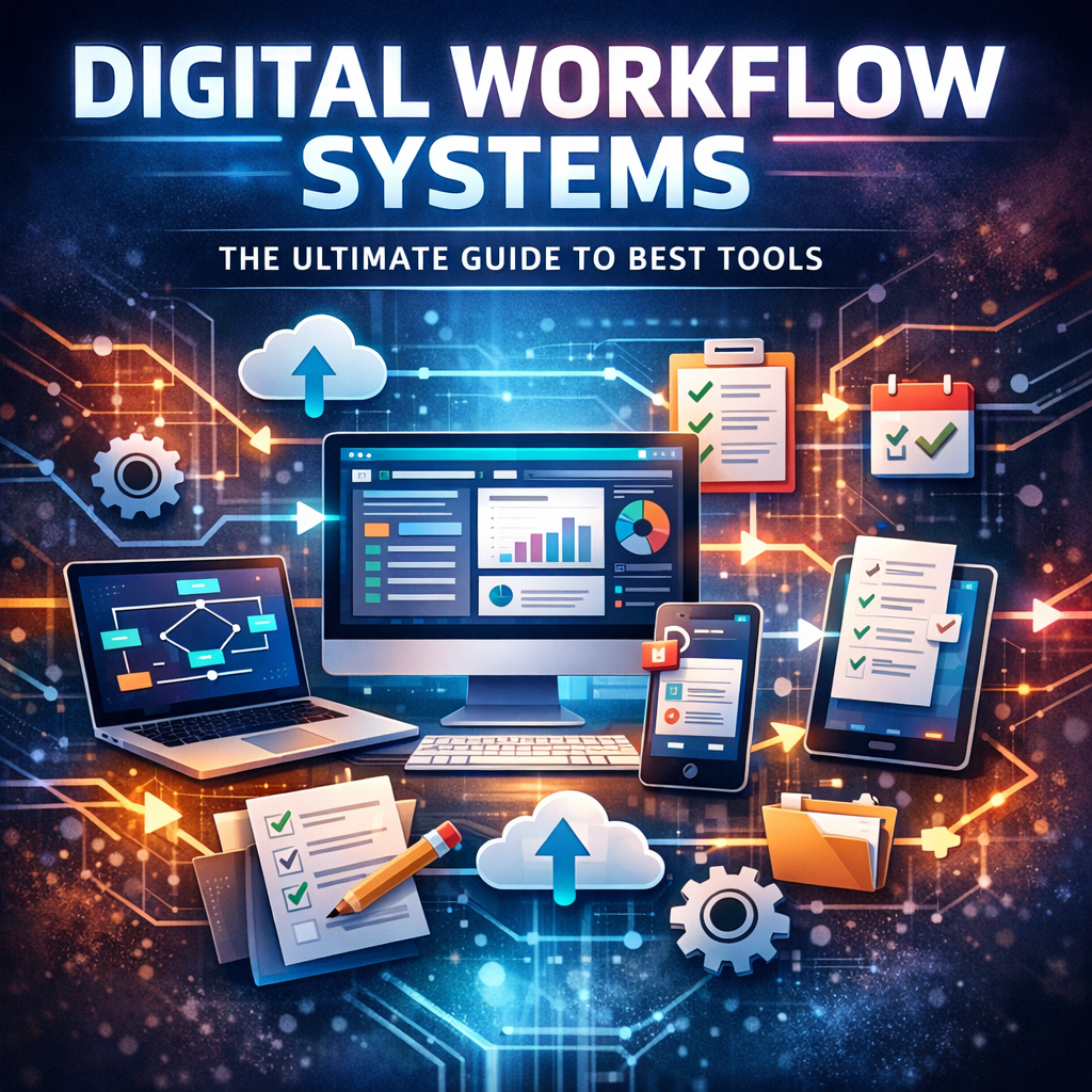 Illustration of Digital Workflow Systems: The Ultimate Guide to Best Tools