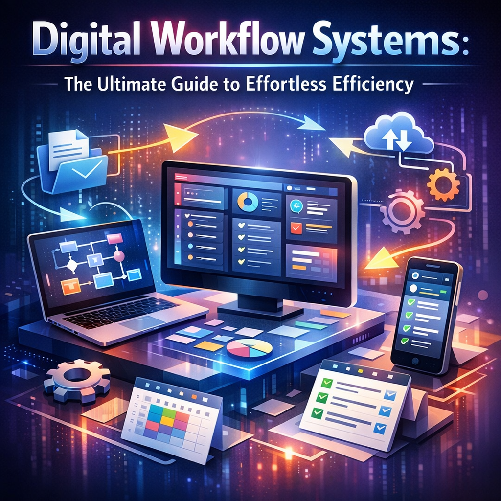 Illustration of Digital Workflow Systems: The Ultimate Guide to Effortless Efficiency