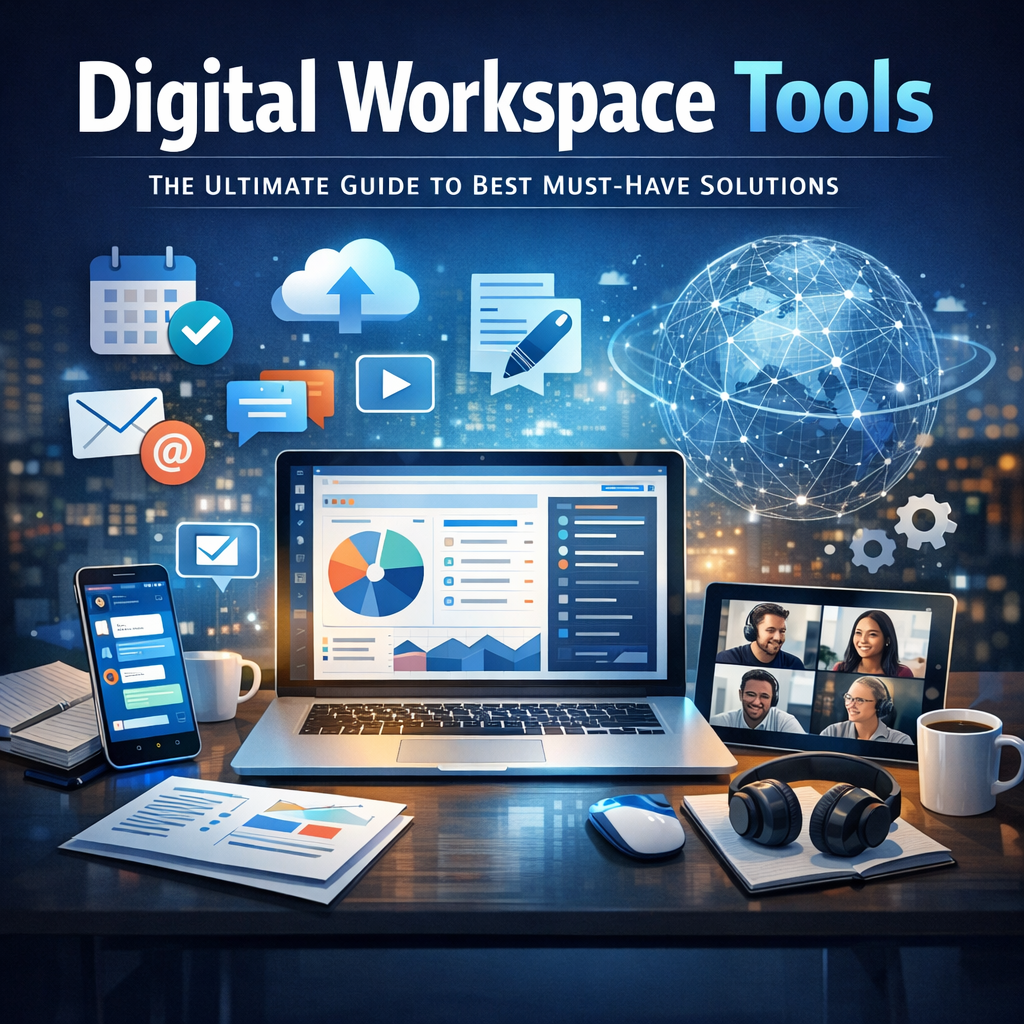 Illustration of Digital Workspace Tools: The Ultimate Guide to Best Must-Have Solutions