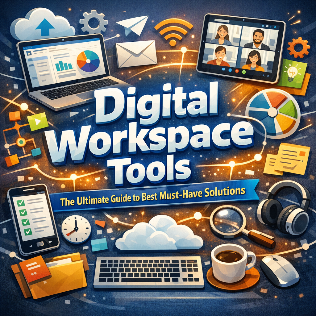 Illustration of Digital Workspace Tools: The Ultimate Guide to Best Must-Have Solutions
