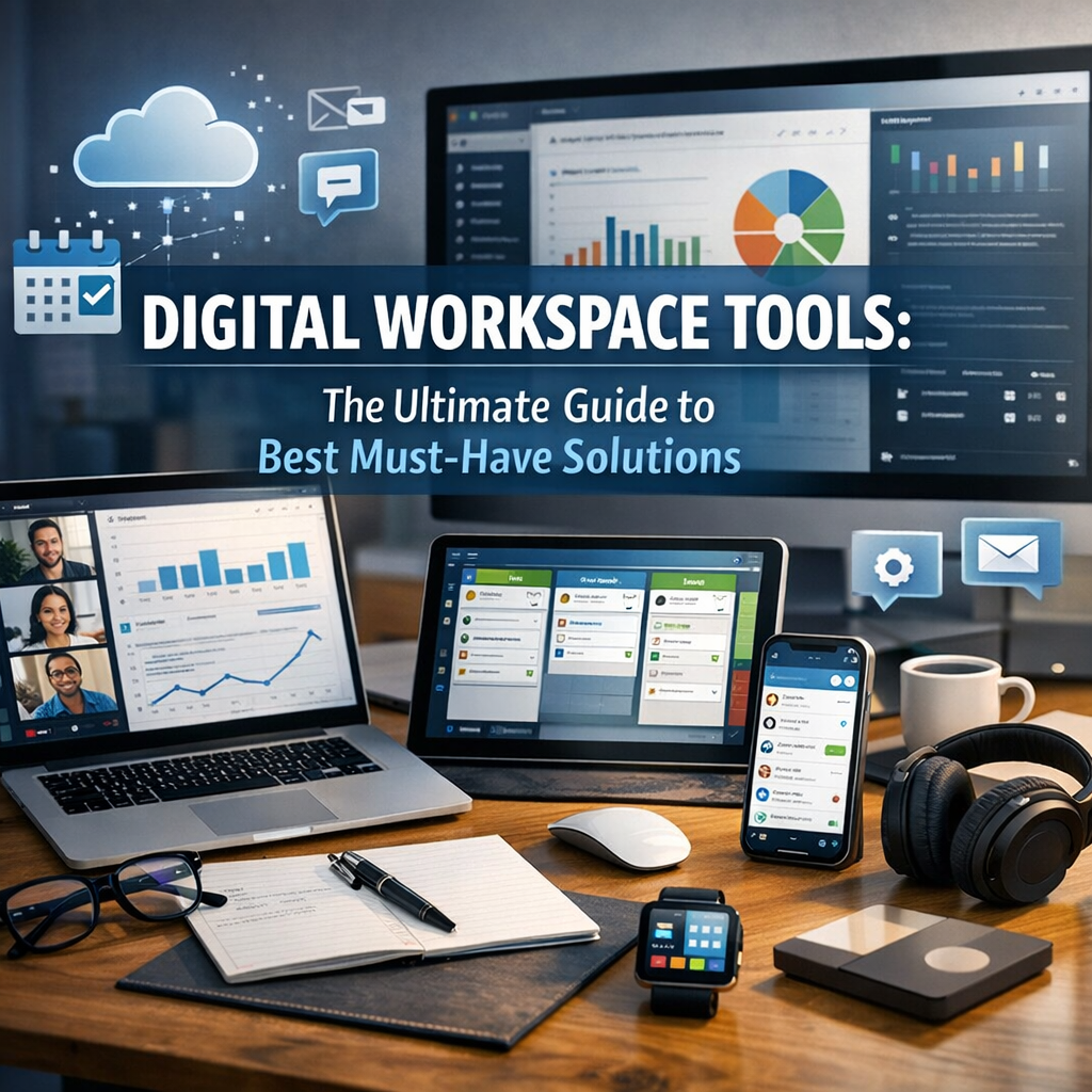 Illustration of Digital Workspace Tools: The Ultimate Guide to Best Must-Have Solutions