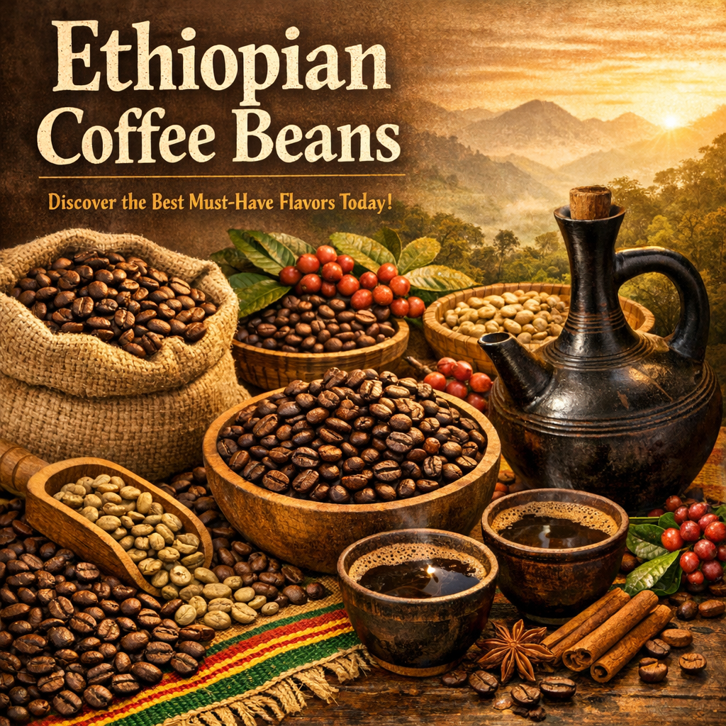 Illustration of Ethiopian Coffee Beans: Discover the Best Must-Have Flavors Today