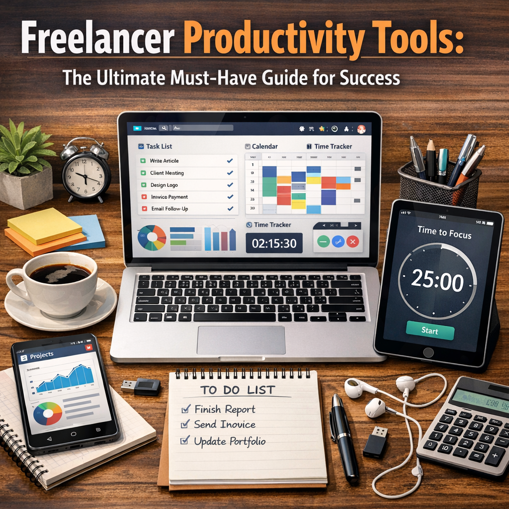 Illustration of Freelancer Productivity Tools: The Ultimate Must-Have Guide for Success