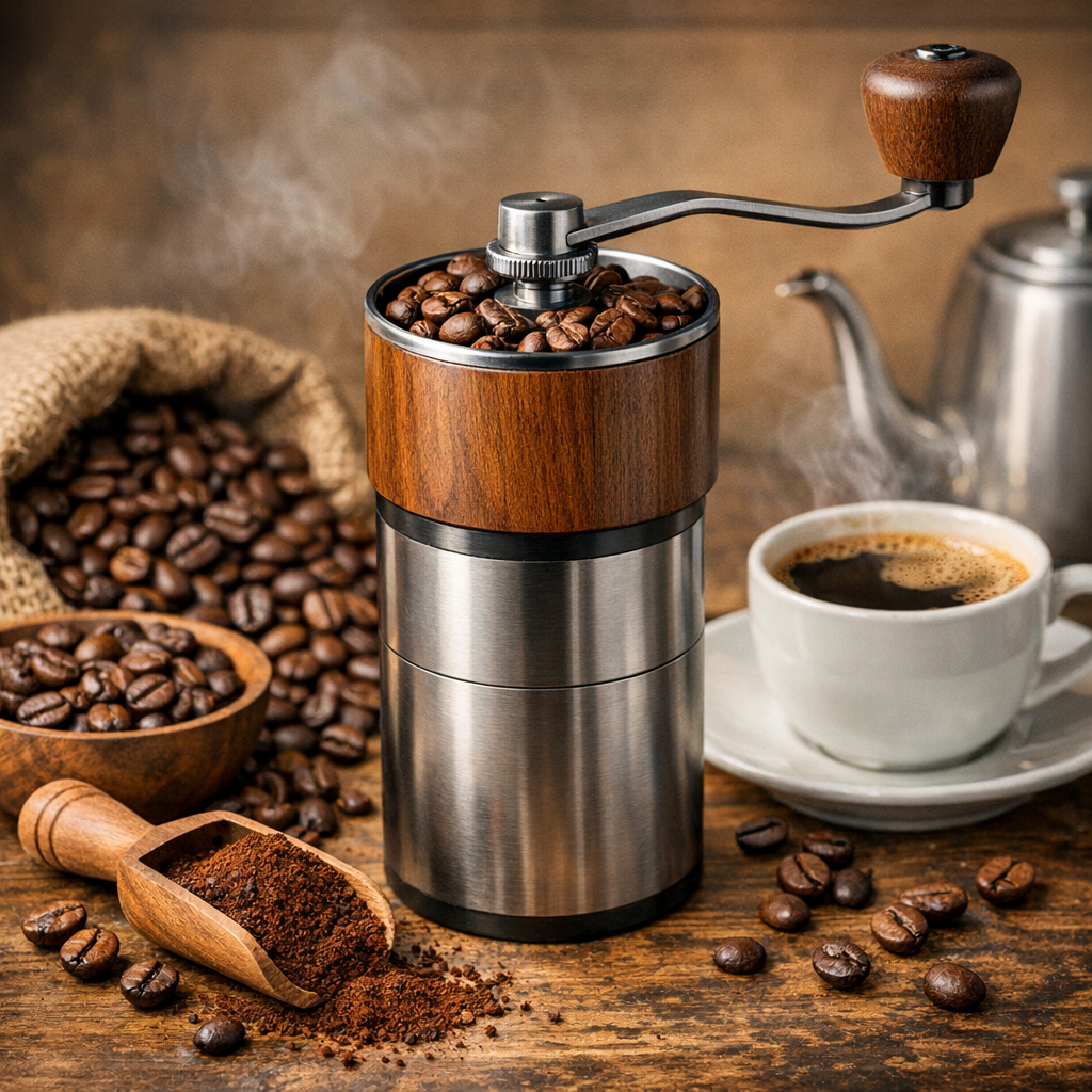 Illustration of Manual Coffee Grinder: Best Affordable Tool for Stunning Fresh Coffee