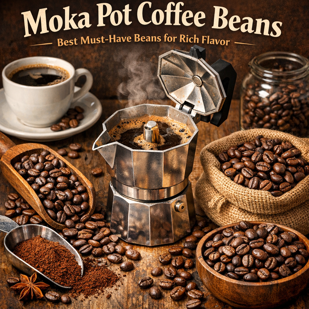 Illustration of Moka Pot Coffee Beans: Best Must-Have Beans for Rich Flavor