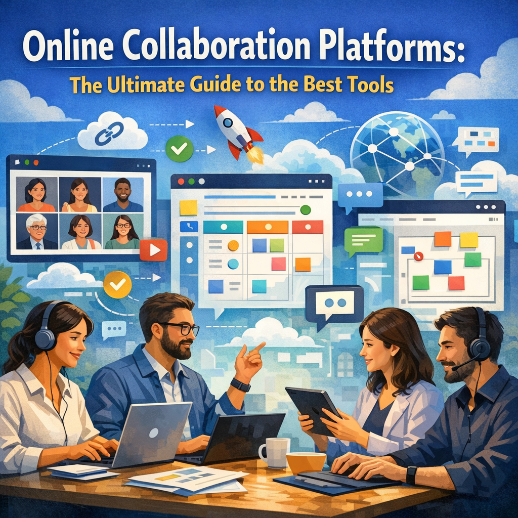 Illustration of Online Collaboration Platforms: The Ultimate Guide to the Best Tools