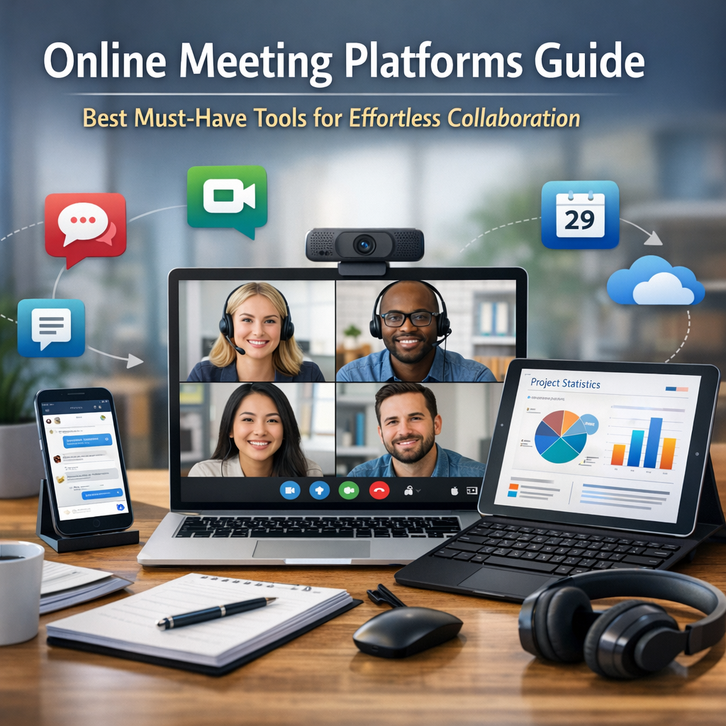 Illustration of Online Meeting Platforms Guide: Best Must-Have Tools for Effortless Collaboration