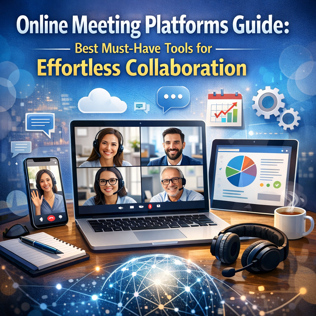 Illustration of Online Meeting Platforms Guide: Best Must-Have Tools for Effortless Collaboration