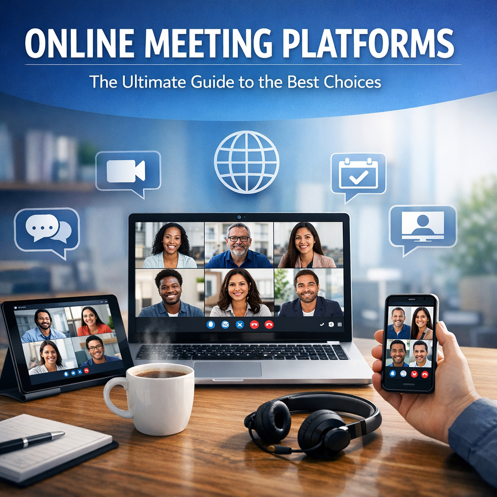 Illustration of Online Meeting Platforms: The Ultimate Guide to the Best Choices