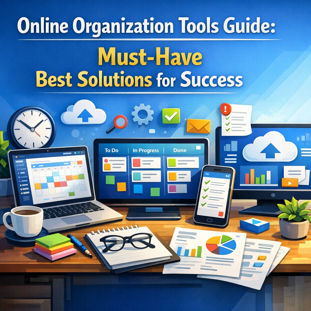 Illustration of Online Organization Tools Guide: Must-Have, Best Solutions for Success