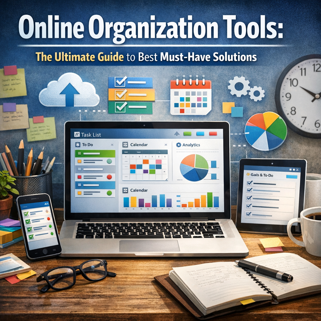 Illustration of Online Organization Tools: The Ultimate Guide to Best Must-Have Solutions