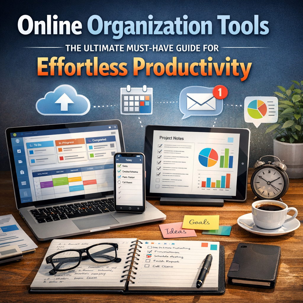 Illustration of Online Organization Tools: The Ultimate Must-Have Guide for Effortless Productivity