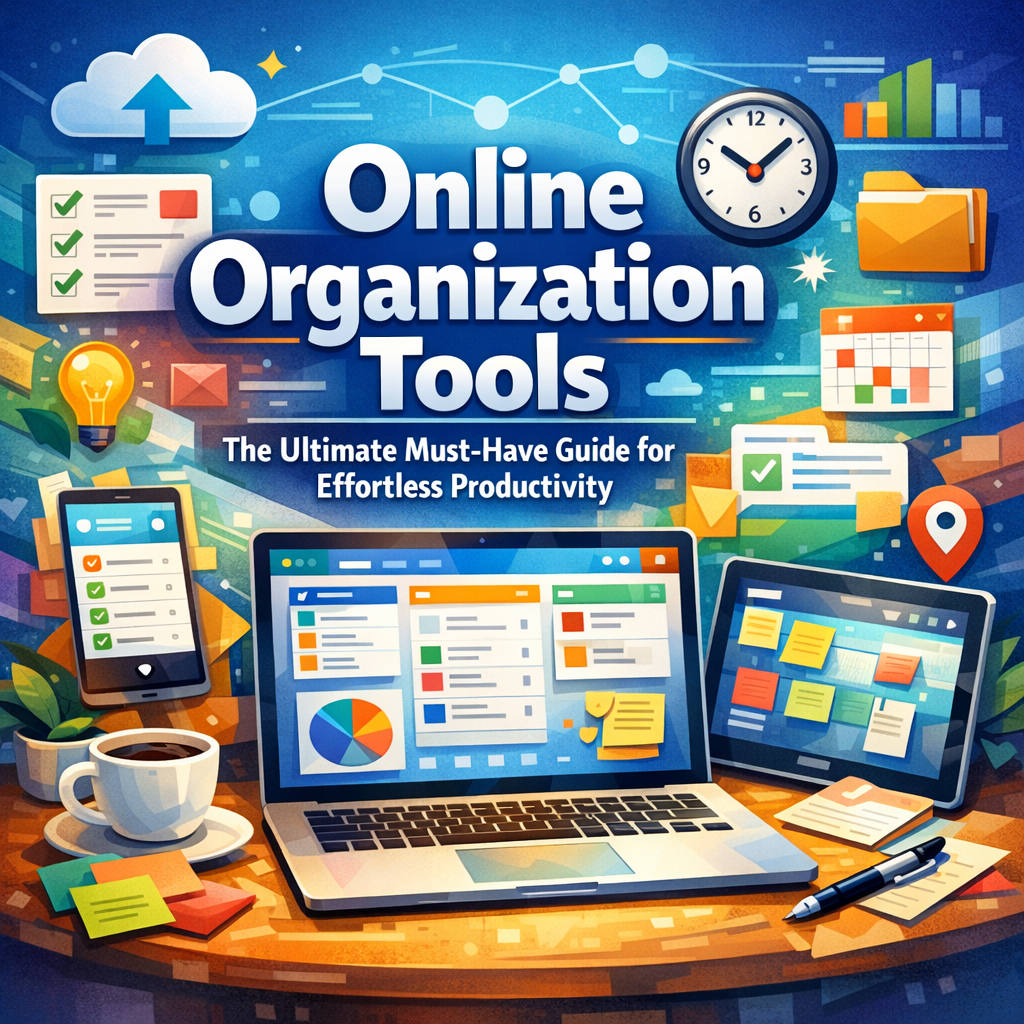 Illustration of Online Organization Tools: The Ultimate Must-Have Guide for Effortless Productivity