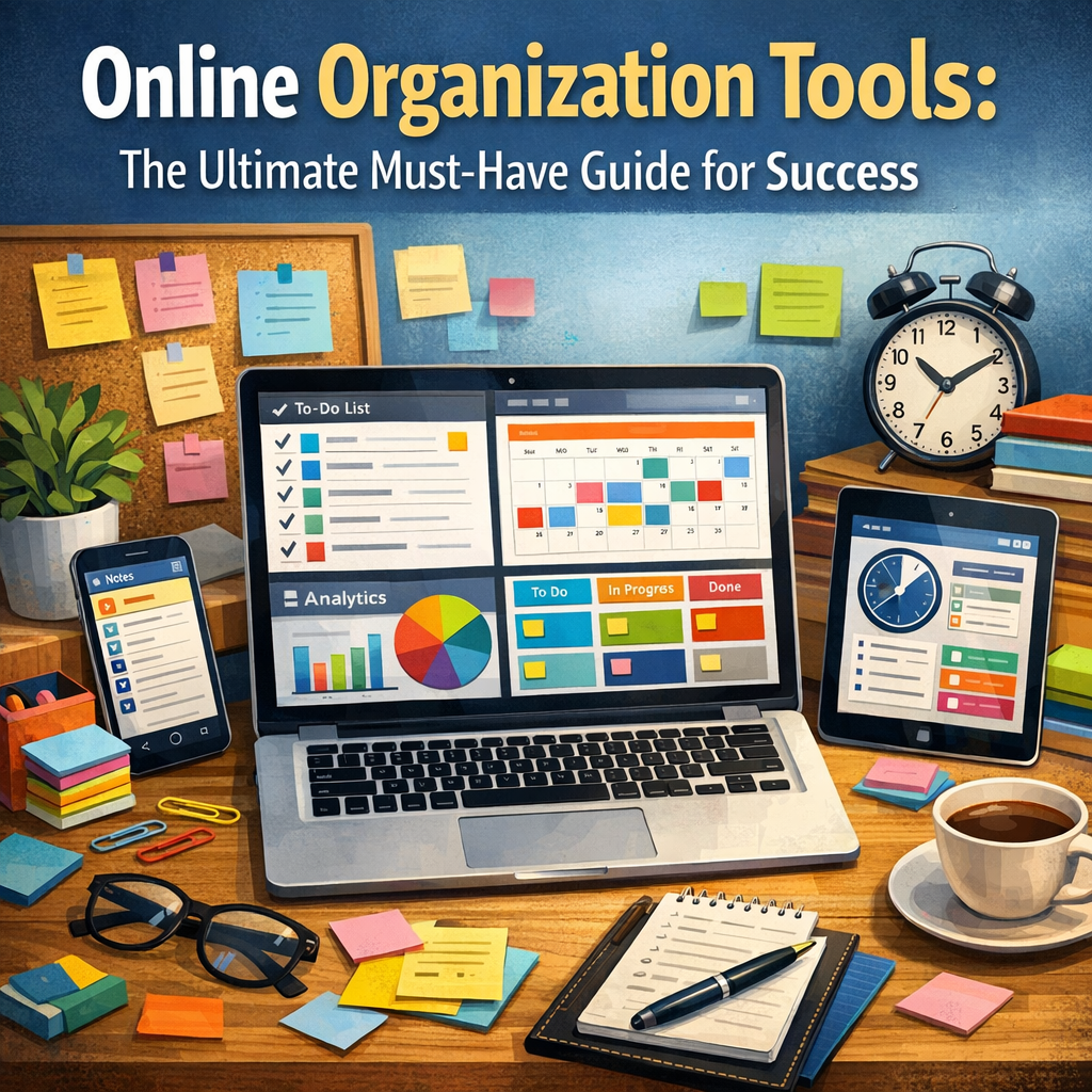 Illustration of Online Organization Tools: The Ultimate Must-Have Guide for Success