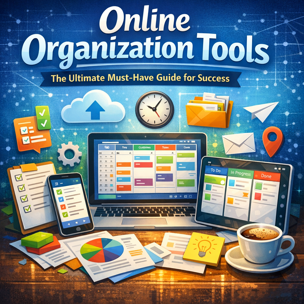 Illustration of Online Organization Tools: The Ultimate Must-Have Guide for Success