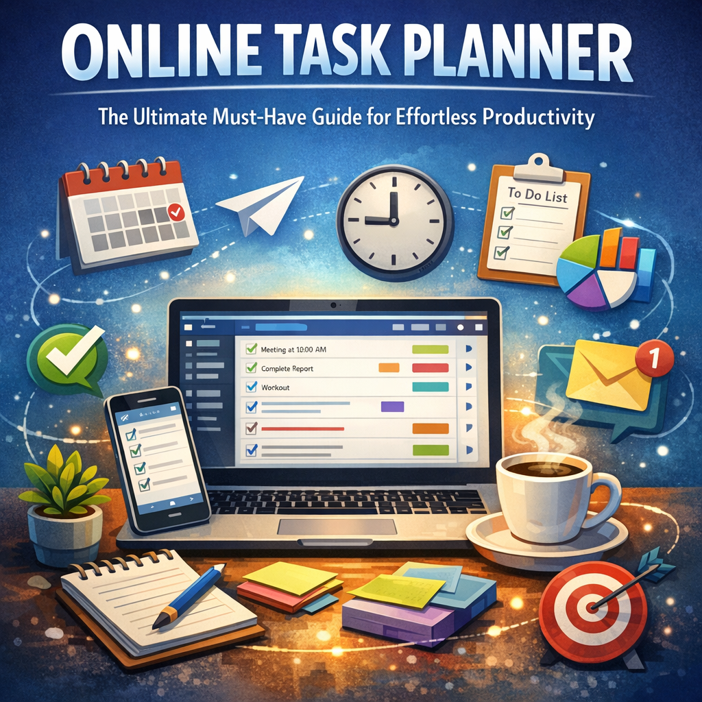 Illustration of Online Task Planner: The Ultimate Must-Have Guide for Effortless Productivity