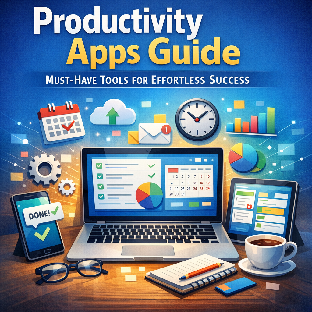 Illustration of Productivity Apps Guide: Must-Have Tools for Effortless Success
