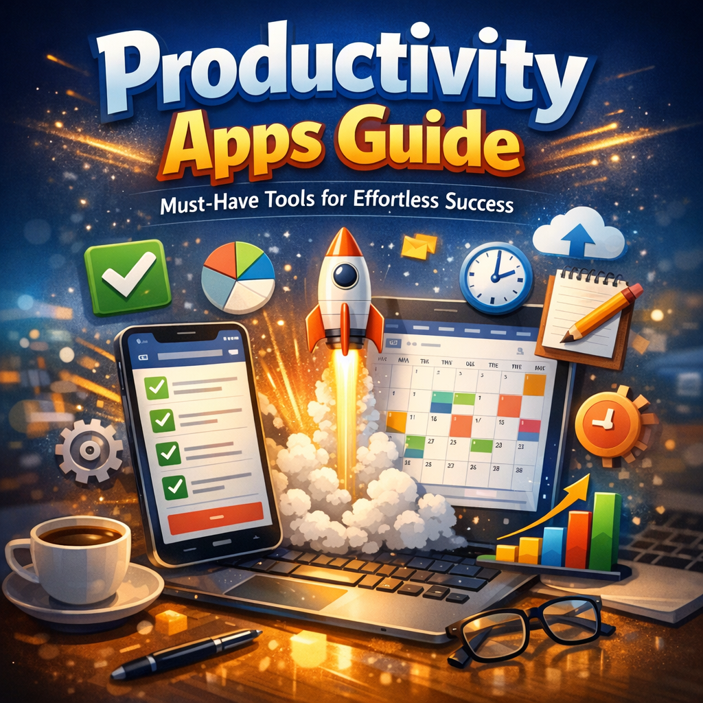 Illustration of Productivity Apps Guide: Must-Have Tools for Effortless Success