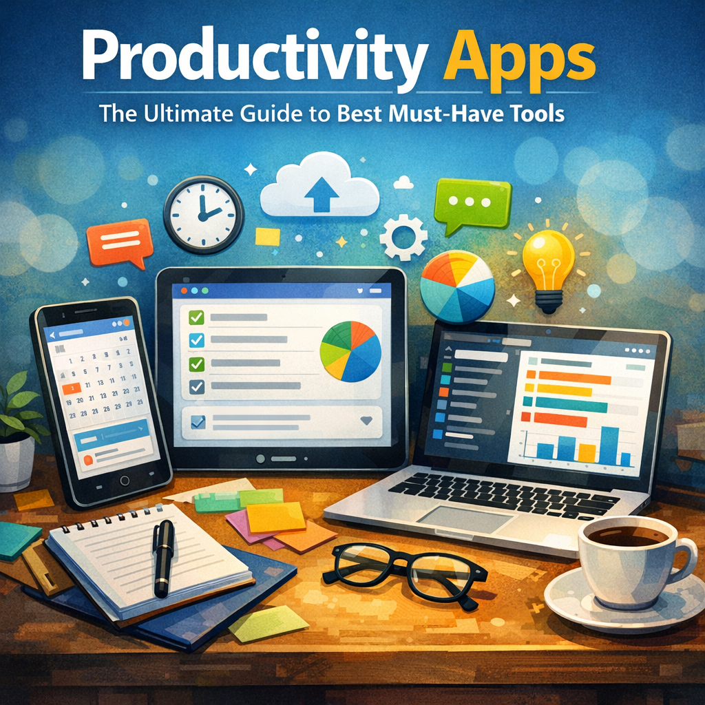 Illustration of Productivity Apps: The Ultimate Guide to Best Must-Have Tools