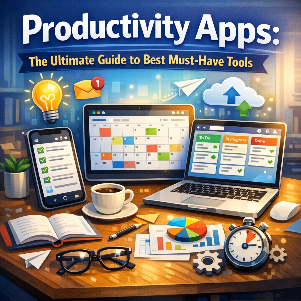 Illustration of Productivity Apps: The Ultimate Guide to Best Must-Have Tools