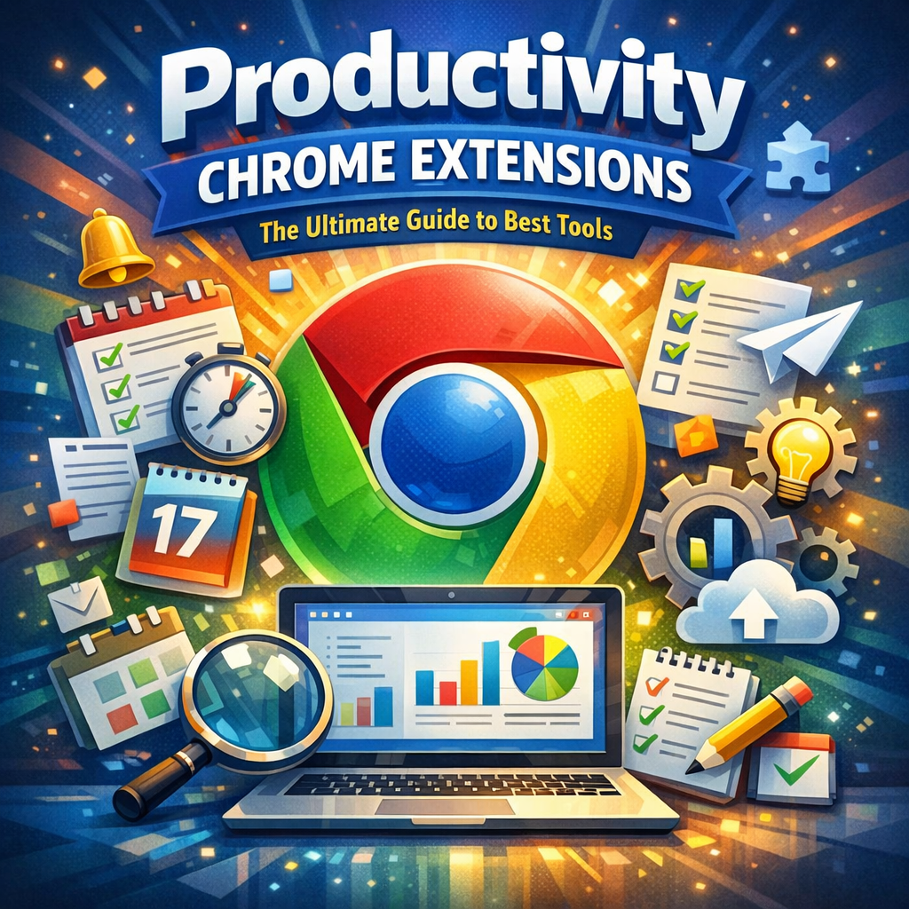 Illustration of Productivity Chrome Extensions: The Ultimate Guide to Best Tools