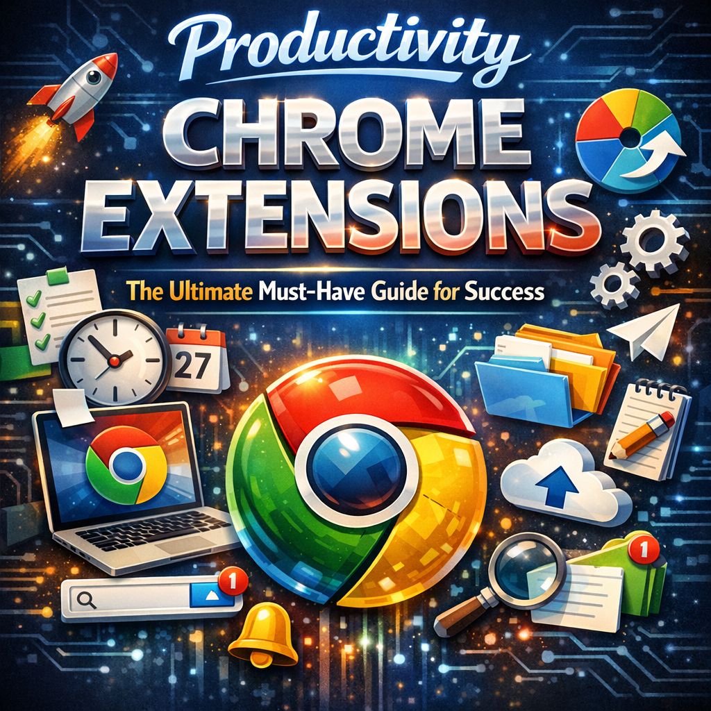 Illustration of Productivity Chrome Extensions: The Ultimate Must-Have Guide for Success