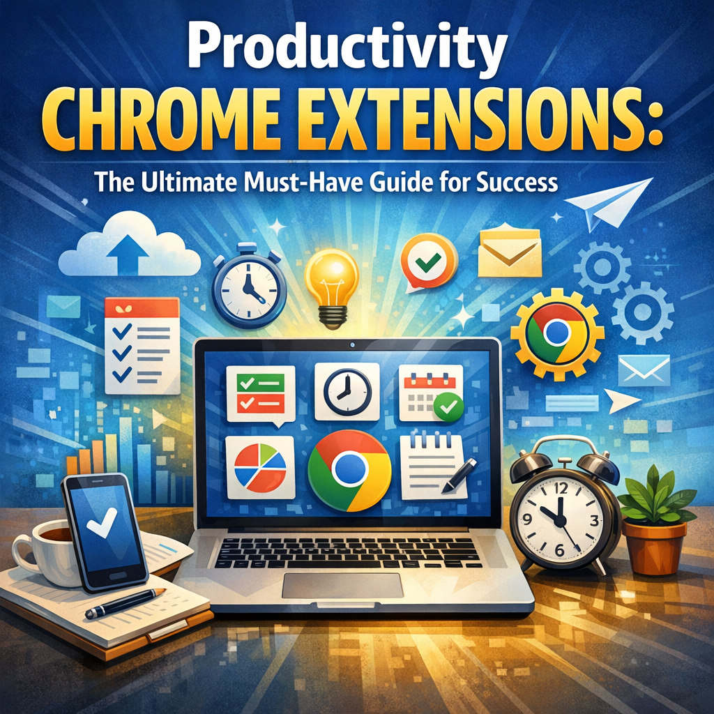 Illustration of Productivity Chrome Extensions: The Ultimate Must-Have Guide for Success