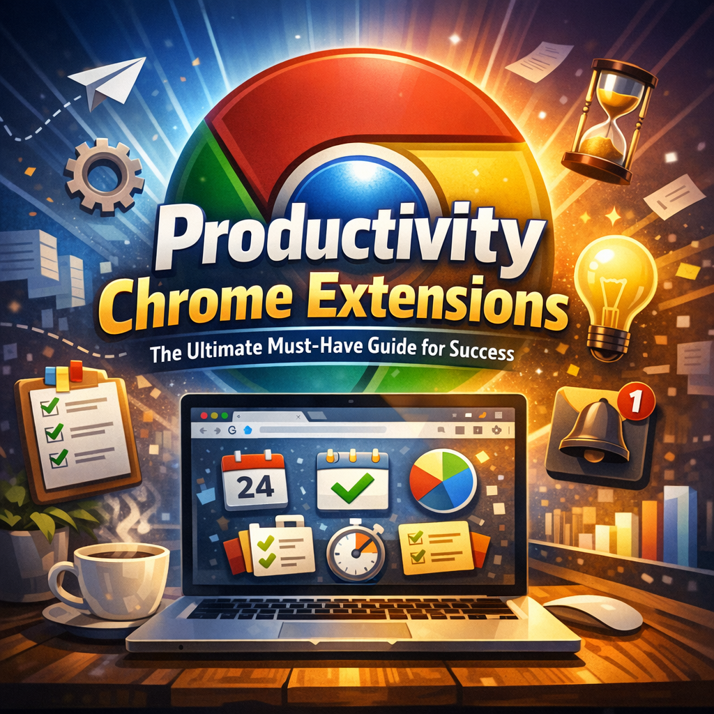 Illustration of Productivity Chrome Extensions: The Ultimate Must-Have Guide for Success