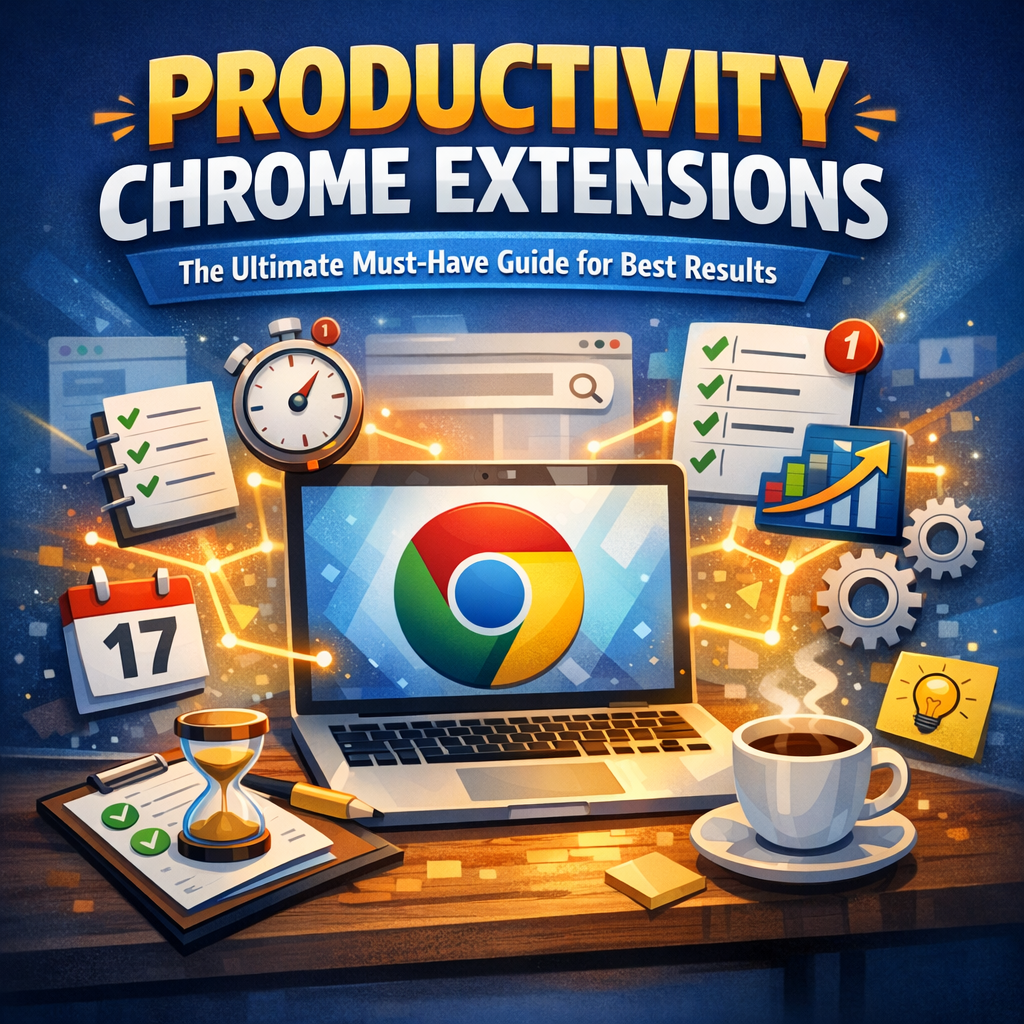 Illustration of Productivity Chrome Extensions: The Ultimate Must-Have Guide for Best Results