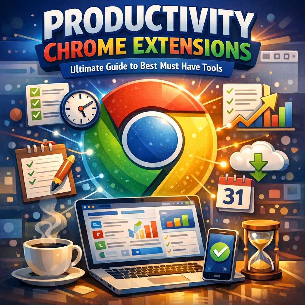Illustration of Productivity Chrome Extensions: Ultimate Guide to Best Must-Have Tools