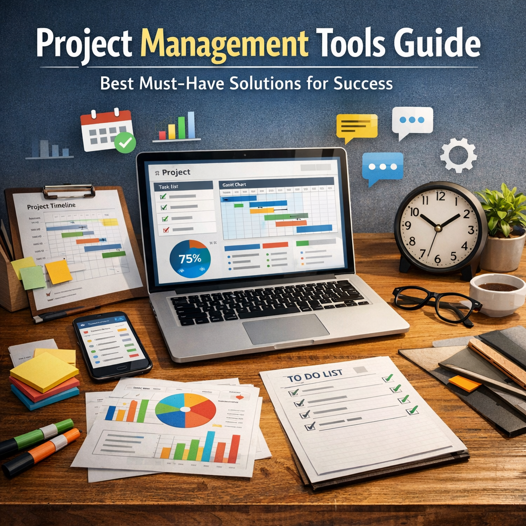 Illustration of Project Management Tools Guide: Best Must-Have Solutions for Success
