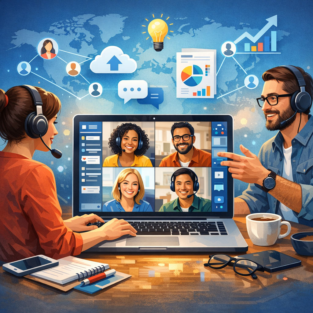 Illustration of Remote Collaboration Software: The Ultimate Must-Have Guide for Success
