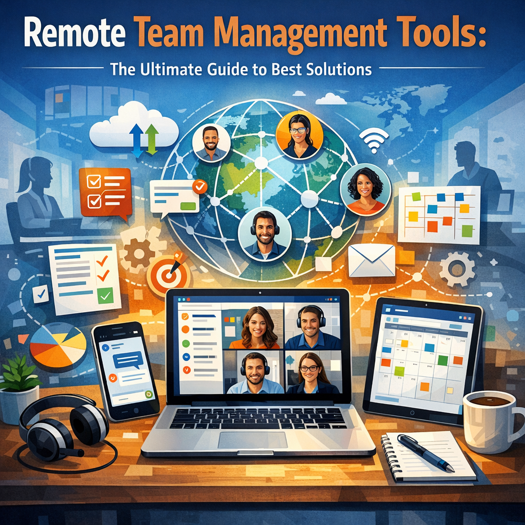 Illustration of Remote Team Management Tools: The Ultimate Guide to Best Solutions
